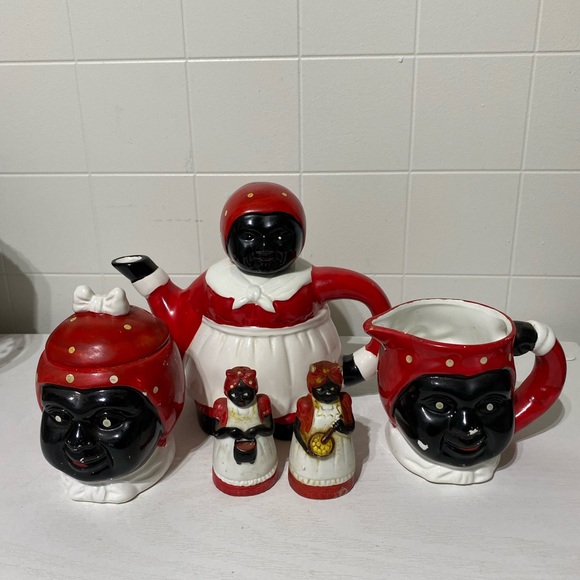 Kitchen Vintage Aunt Jemima Tea Pot Sugar Creamer Salt Pepper Poshmark